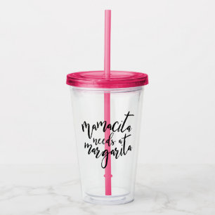 Verre En Acrylique Mamacita a besoin d'un culbuteur de margarita