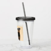 Verre En Acrylique Manchester Terrier Peinture Art animal original (Gauche)