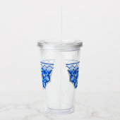 Verre En Acrylique Mandala en bleu (Droite)