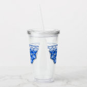 Verre En Acrylique Mandala en bleu (Gauche)