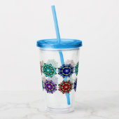 Verre En Acrylique Mandala en différentes couleurs (Gauche)