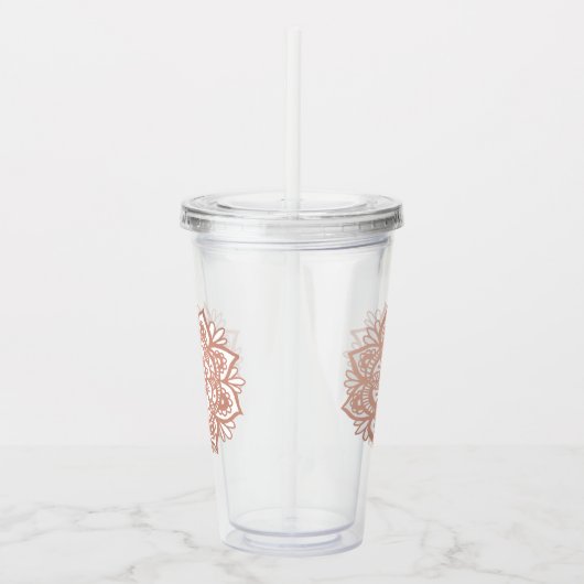 Verre En Acrylique Mandala rose Gold (Droite)