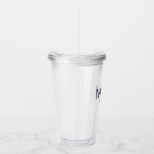 Verre En Acrylique Mariage Ancre bleu marine (Droite)