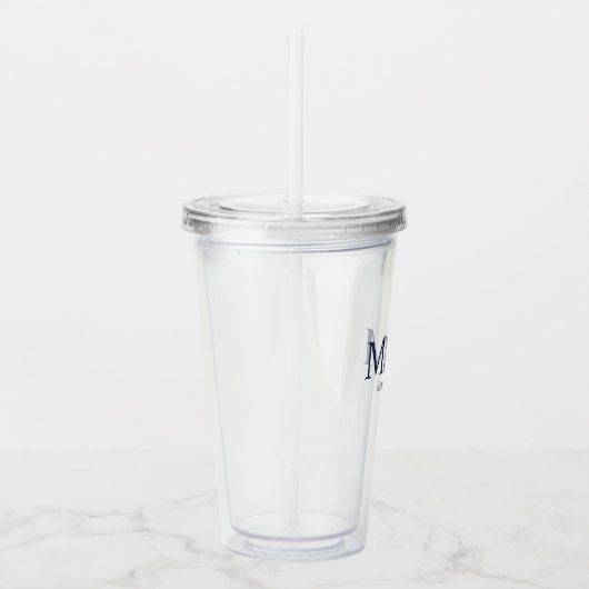 Verre En Acrylique Mariage Ancre bleu marine (Droite)