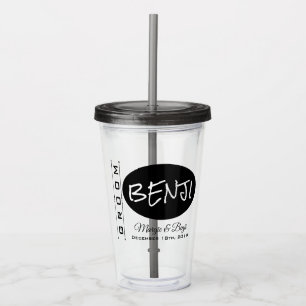 VERRE EN ACRYLIQUE MARIAGE DE GROUPE PERSONNALISÉ ACRYLIC TUMBLER