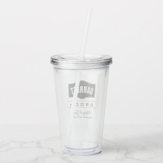 VERRE EN ACRYLIQUE MARIAGE DE GROUPE PERSONNALISÉ ACRYLIC TUMBLER (Dos)