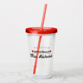 Verre En Acrylique Mariage de mariage personnalisé (Dos)