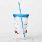 Verre En Acrylique Mariage élégant moderne avec écriture de bienvenue (Gauche)