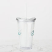 Verre En Acrylique Mariée Pailletée Turquoise Mariage (Droite)