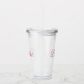 Verre En Acrylique Mariée Paillettes Roses Mariage (Droite)