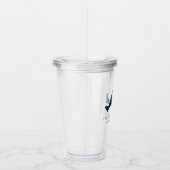 Verre En Acrylique Marine Blue Martha's Vineyard Wedding Favor (Droite)