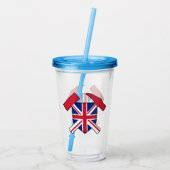 Verre En Acrylique Marteau de rock et logo Union Jack du géologue (Dos)