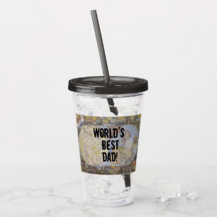 Verre En Acrylique Meilleur papa du monde s'amuser Fête des pères car
