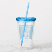 Verre En Acrylique Meilleur papa du monde Typographie moderne bleu et (Dos)