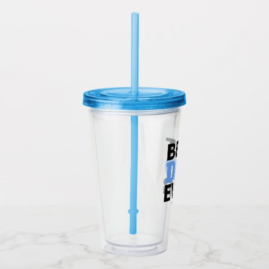 Verre En Acrylique Meilleur papa jamais Fête des pères Moderne Bleu P (Droite)