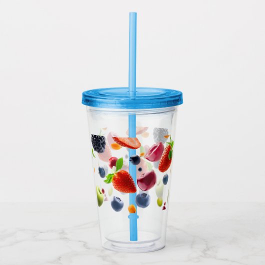 Verre En Acrylique Mélanger les fruits (Devant)