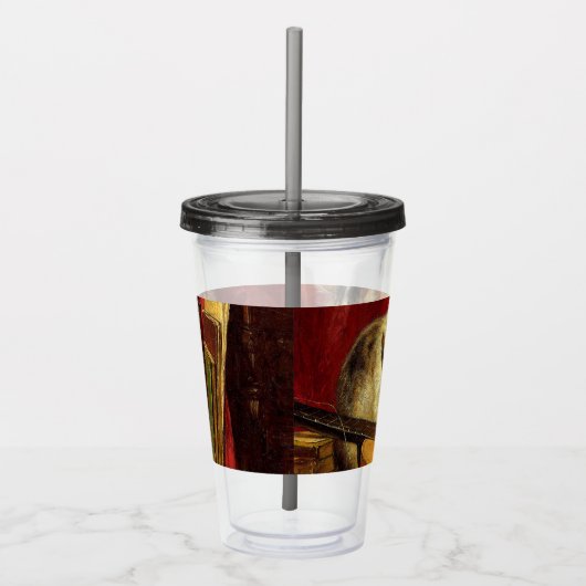 Verre En Acrylique Mère Chat et chatons Jouer avec la guitare (Droite)