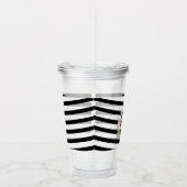 Verre En Acrylique Mère de la mariée Mariage aquarelle Monogramme flo (Droite)