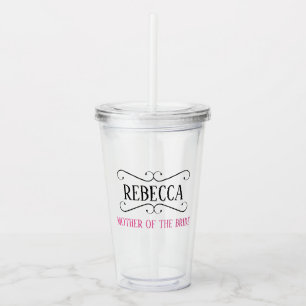 VERRE EN ACRYLIQUE MÈRE DE LA MARIÉE PARTIE DE MARIAGE TUMBLER ACRYLI