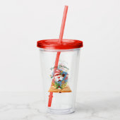 Verre En Acrylique Merry Christmas Booklovers Santa Fun Festive (Dos)