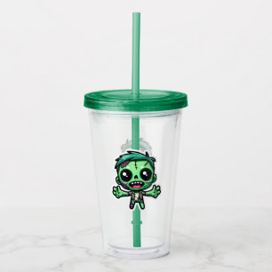 Verre En Acrylique Mignonne, drôle de zombie