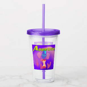 Verre En Acrylique Mikitiez crâne rouge pomme toxique vegan été 