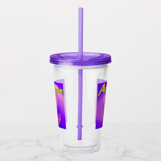 Verre En Acrylique Mikitiez crâne rouge toxique pomme vegan été (Droite)