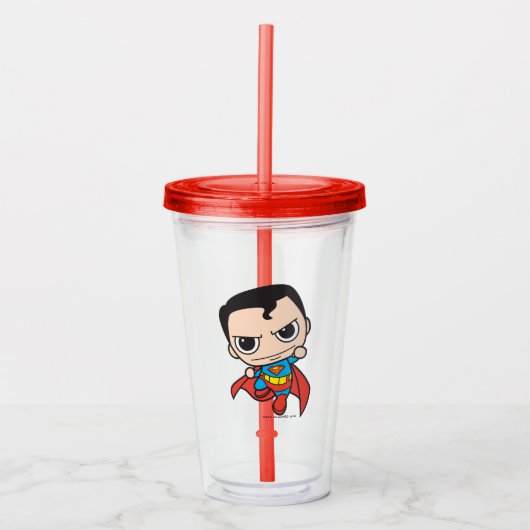 Verre En Acrylique Mini Superman volant (Devant)