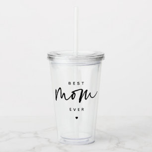 Verre En Acrylique Minimaliste Meilleure maman jamais élégante Typo