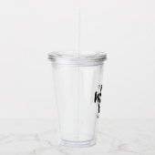 Verre En Acrylique Mme noire de manuscrit (nom) (Droite)