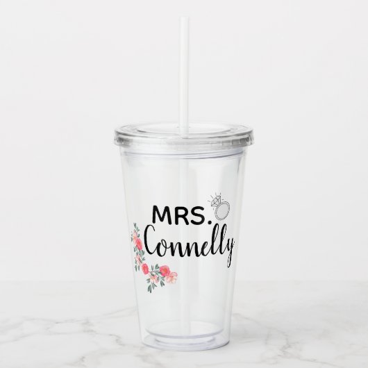 Verre En Acrylique Mme Personalized (Devant)