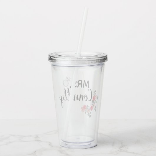 Verre En Acrylique Mme Personalized (Dos)