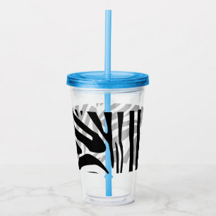 Verre En Acrylique Modèle Zèbre