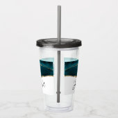 Verre En Acrylique Moderne Design Turquoise Agate & Gold Ribbon sur B (Droite)