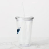 Verre En Acrylique Mois Vintage bleu marine (Gauche)