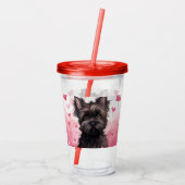 Verre En Acrylique Mon Chien Affenpinscher Est Mon Valentin Personnal (Dos)