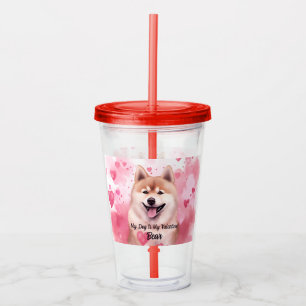 Verre En Acrylique Mon Chien Akita Est Mon Nom Personnalisé Valentin