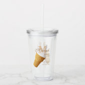 Verre En Acrylique Monogramme de glace à la vanille et coutume des (Devant)