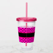 Verre En Acrylique Monogramme et Pois (Droite)