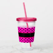 Verre En Acrylique Monogramme et Pois (Gauche)