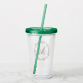 Verre En Acrylique Monogramme floral (Dos)