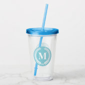 Verre En Acrylique Monogramme Laurel Wreath (Dos)