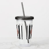 Verre En Acrylique Monogramme noir et blanc (Gauche)