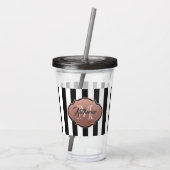 Verre En Acrylique Monogramme noir et blanc (Dos)