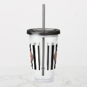 Verre En Acrylique Monogramme noir et blanc (Droite)