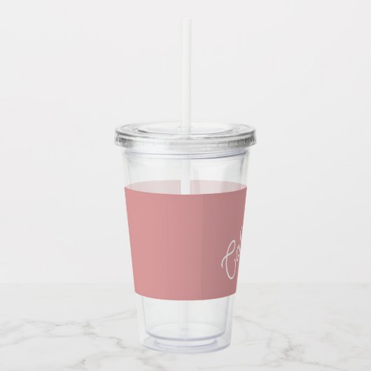 Verre En Acrylique Monographie de script, verger rose (Droite)