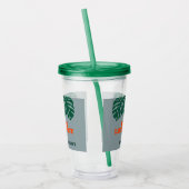 Verre En Acrylique Monstera de Bachelorette Tropicale Bienvenue (Gauche)