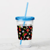 Verre En Acrylique Motif cerise 2 (Dos)