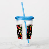 Verre En Acrylique Motif cerise 2 (Gauche)