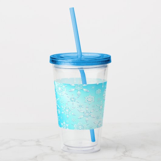 Verre En Acrylique Motif Crystal Snowflakes (Gauche)